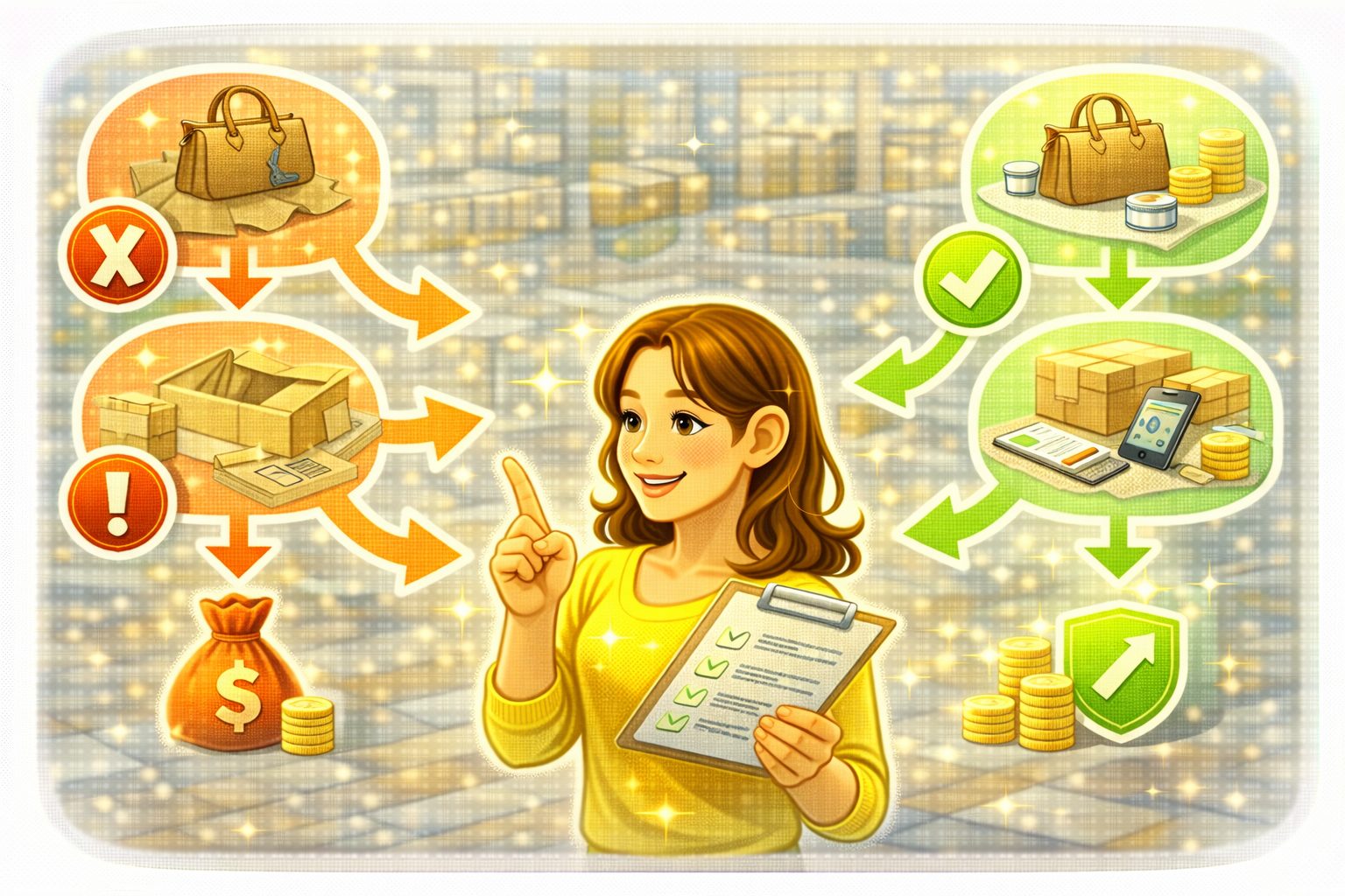 スマホを手放して通信費を最適化するイメージ(すっきり・前向き)